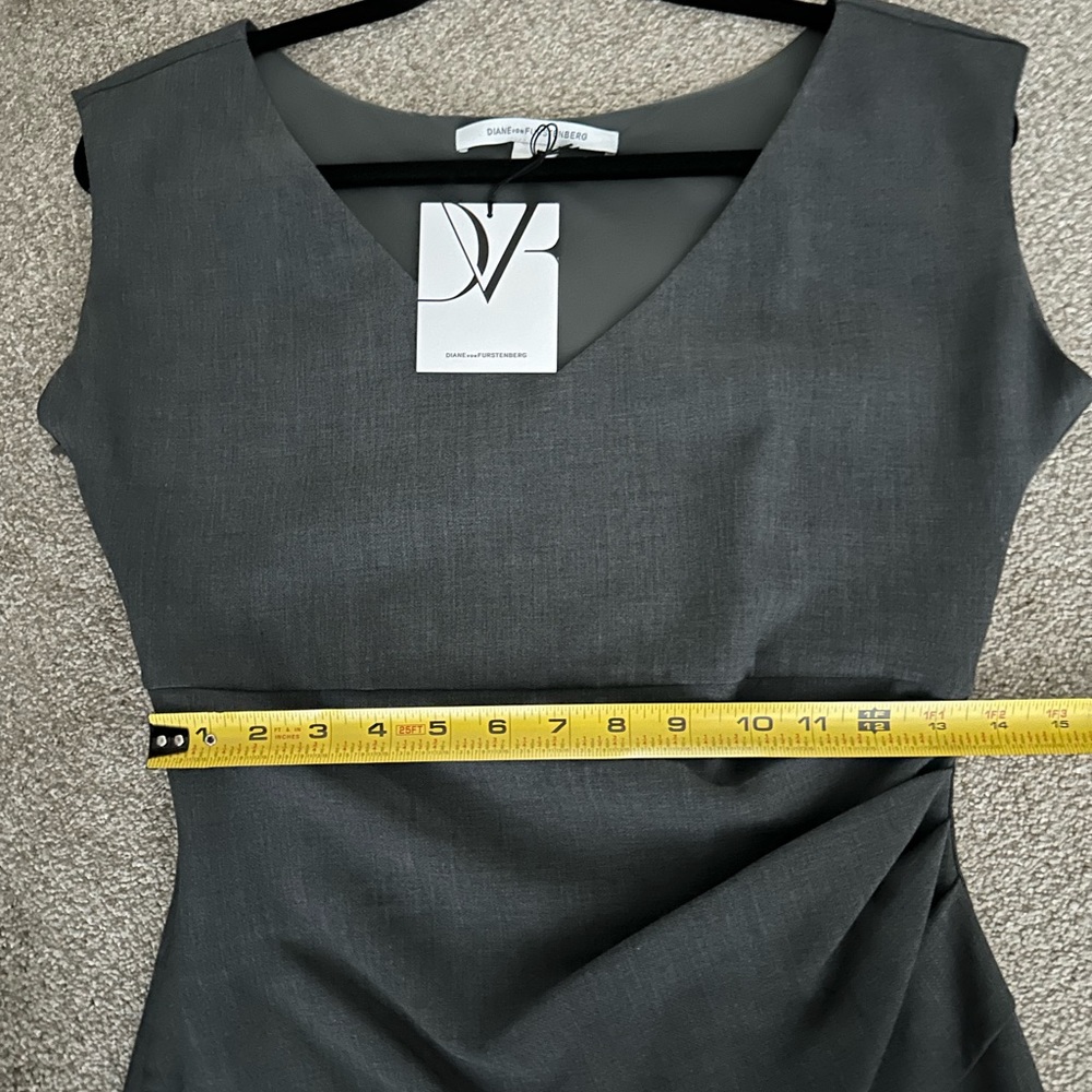 Diane Von Furstenberg NWT Bevin dress, size 6, colour is Night Fall (dark grey) - Picture 10 of 12